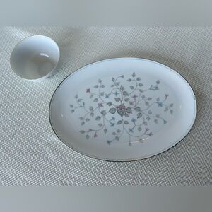 Vintage Contour Maybelle Japan Large Oval Plate and small bowl